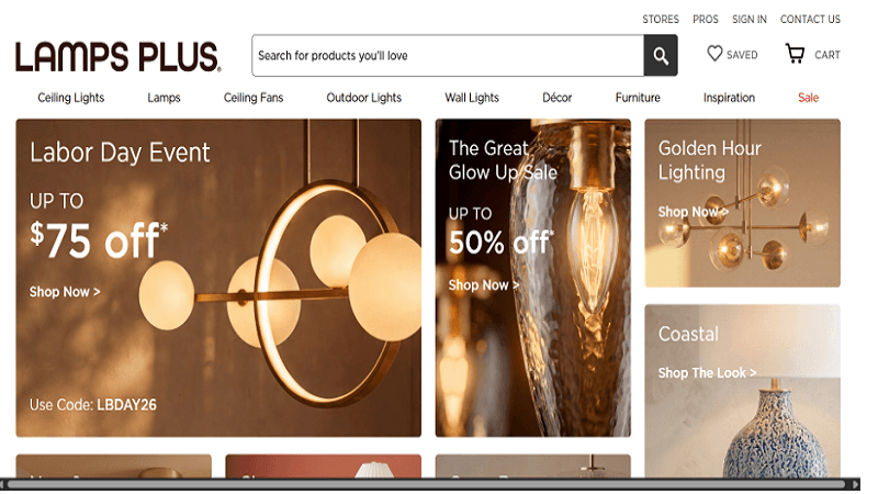 Lamps Plus: Best for Design-Led Shopping